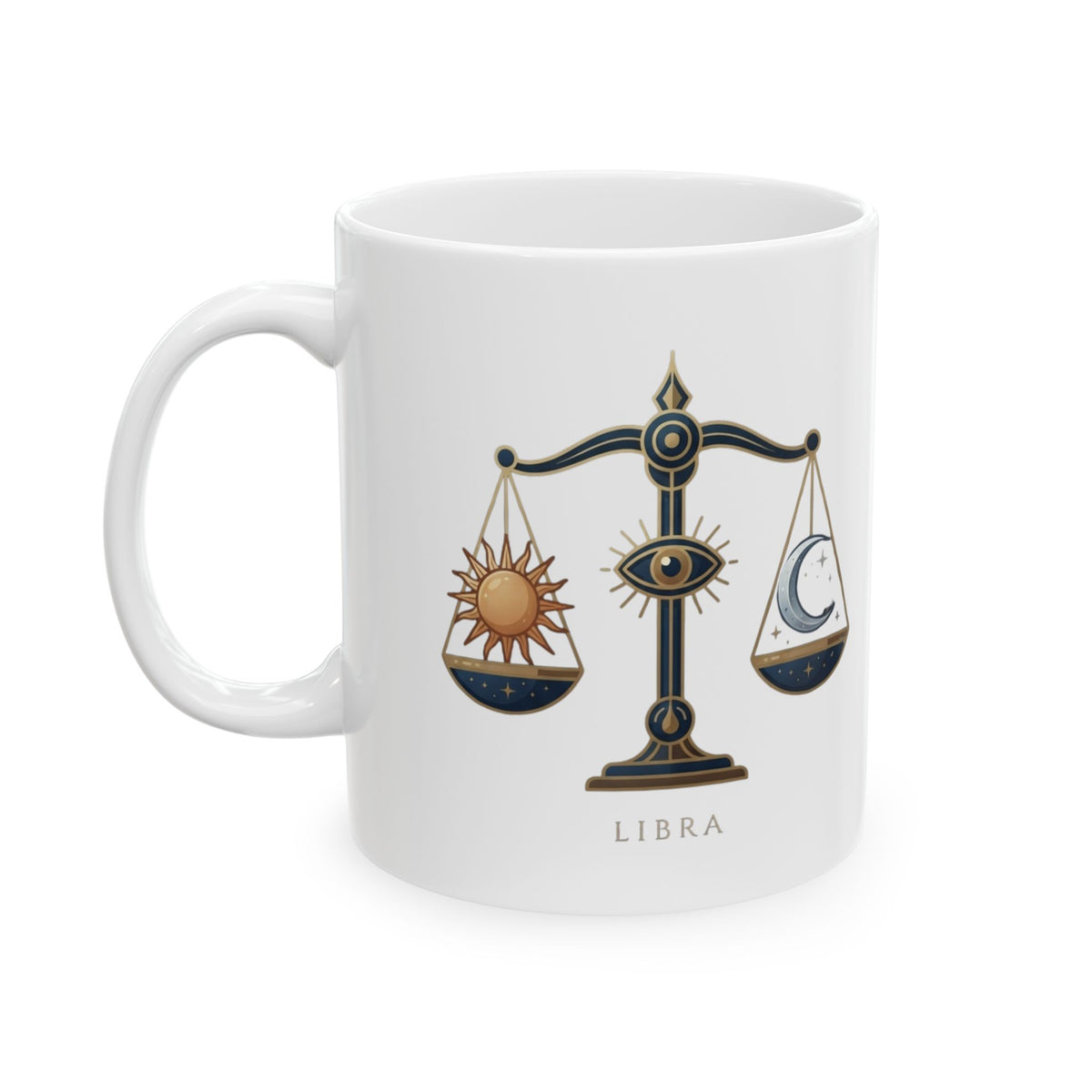 "Libra The Balanced Scales" White Ceramic Mug