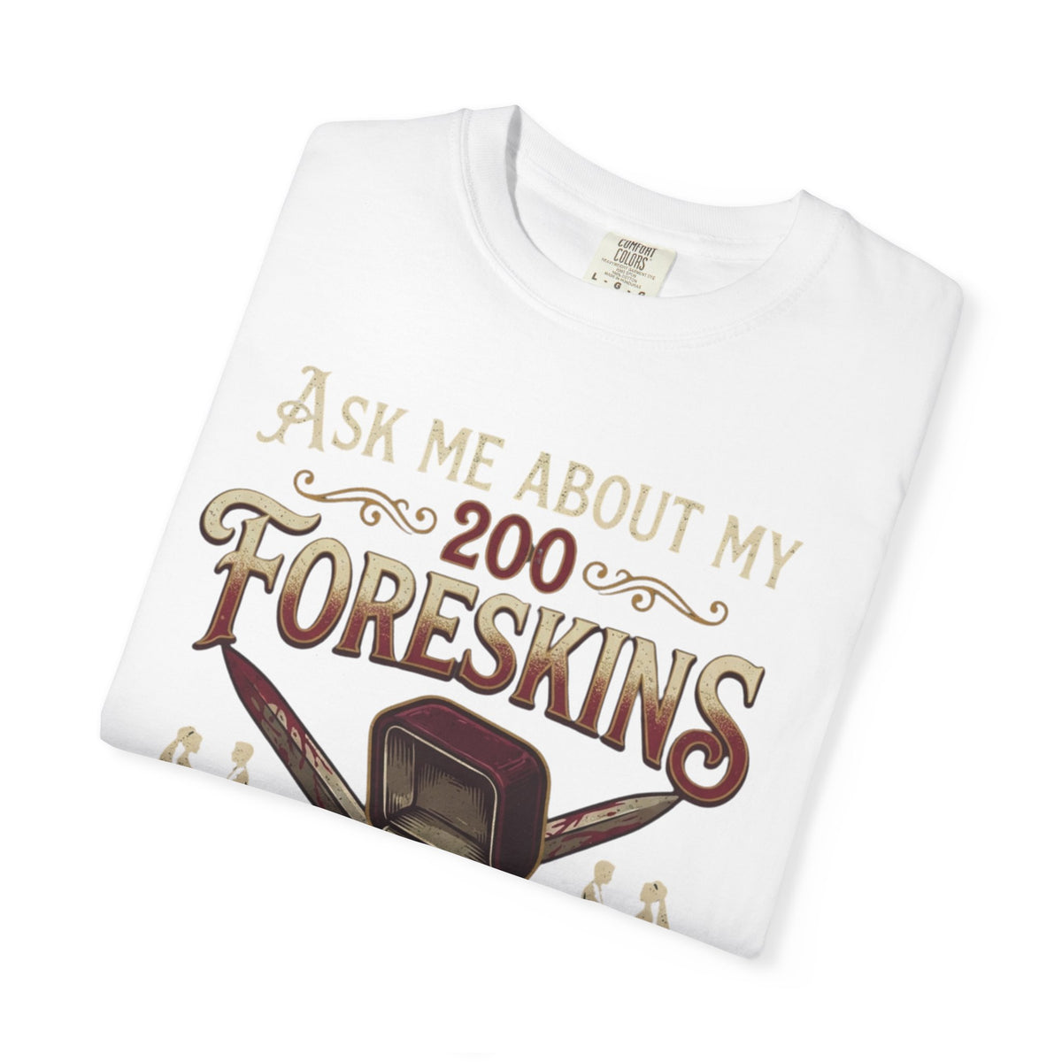 "Good Book Series 200 Foreskins" Unisex Garment-Dyed Tee