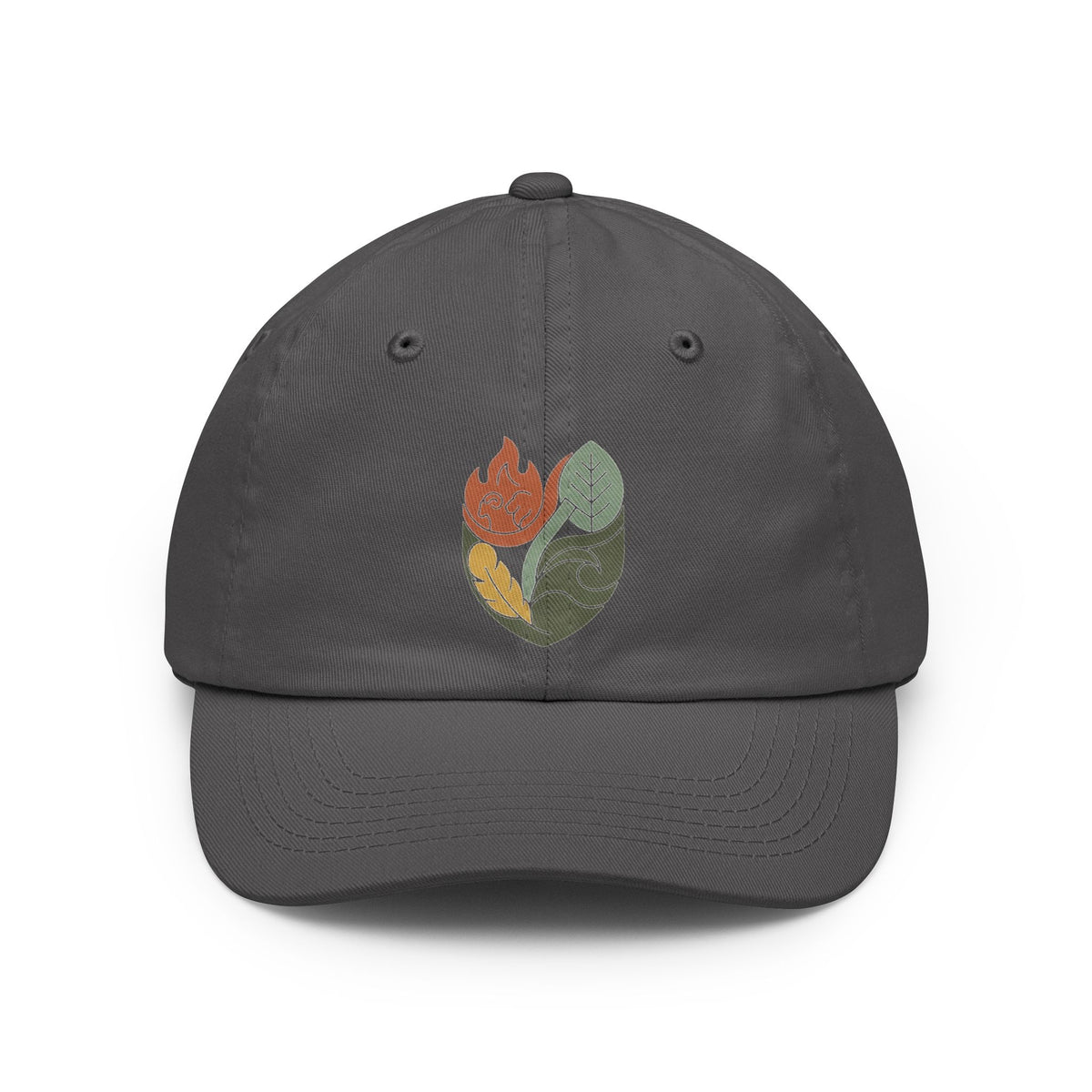 Color: Charcoal | Four Elements- Fire, Earth, Air, Water Dad Hat — Graphic