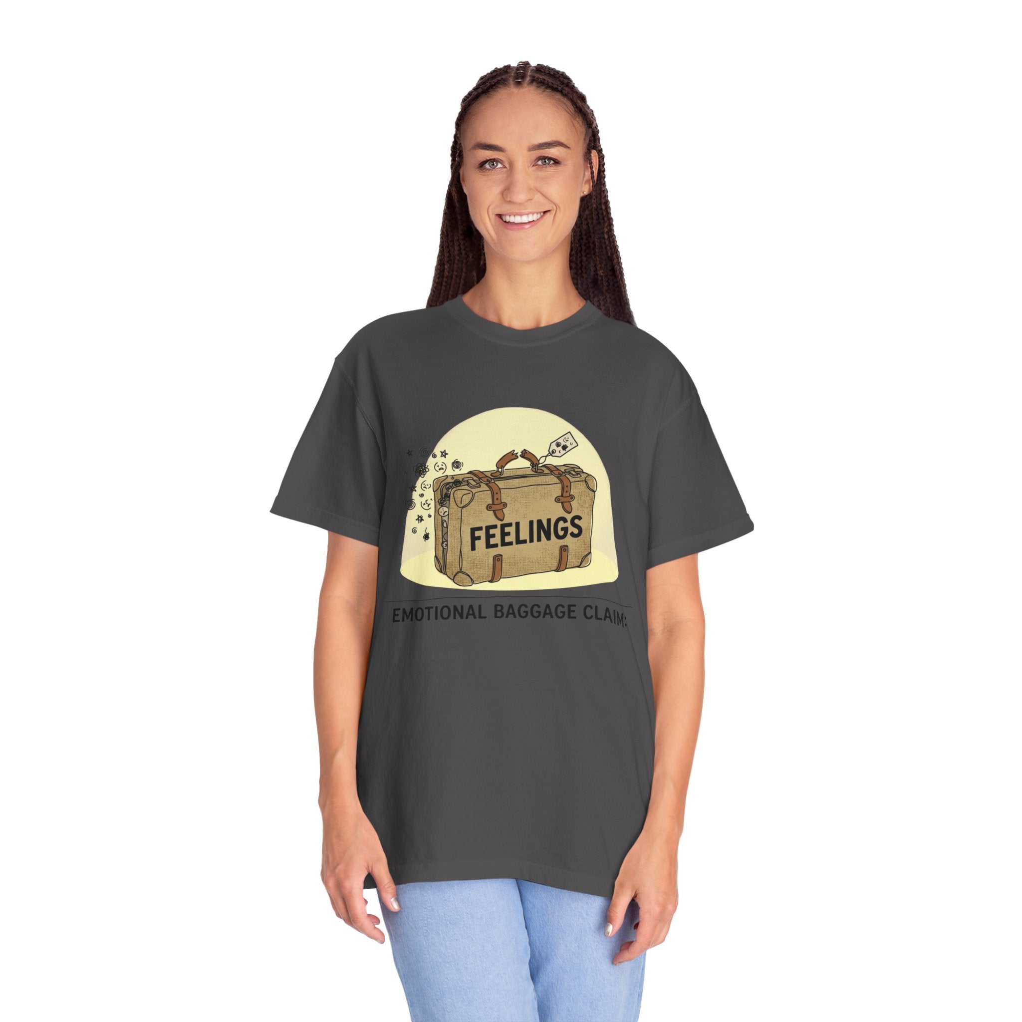 "Emotional Baggage Claim" Unisex Garment-Dyed T-shirt