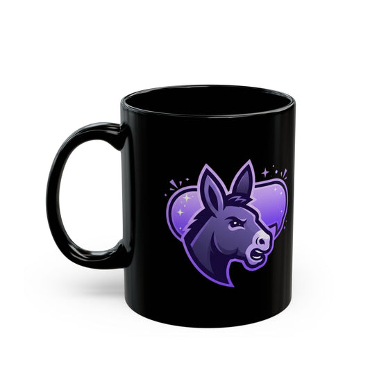 "Good Book Series Obstinate Animals & Angels With Swords" Black Ceramic Mug — Graphic