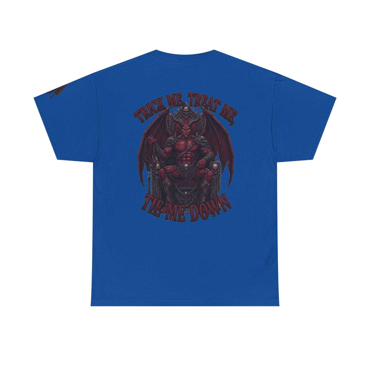 Color: Royal | Trick Me Treat Me Tie Me Down Premium Graphic Tee