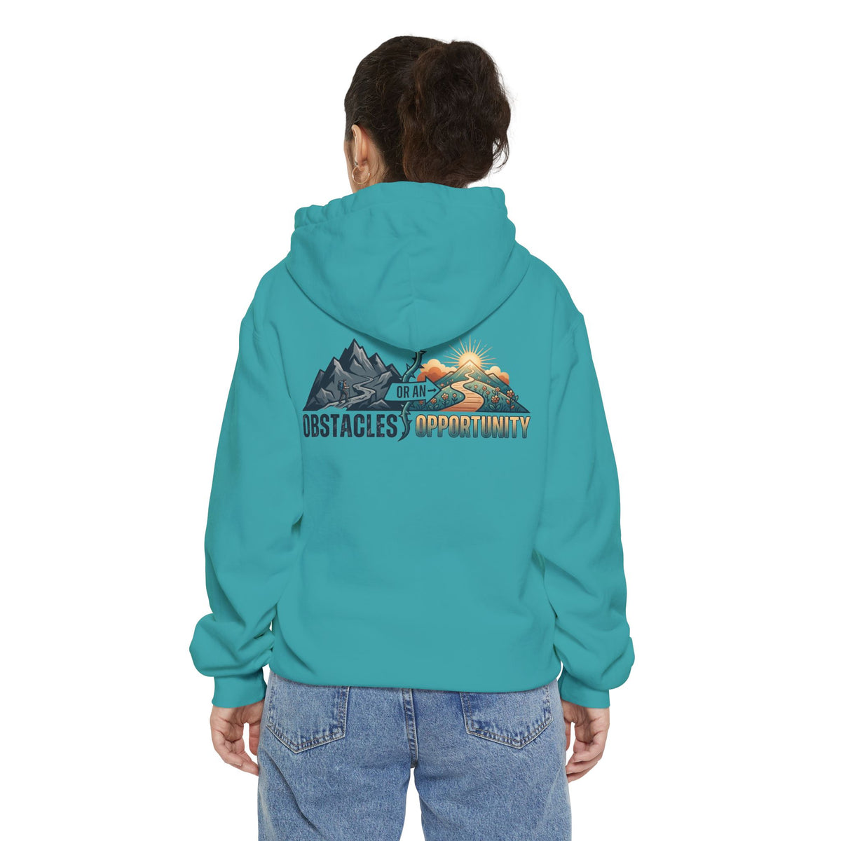 Color: Seafoam | Obstacle Or An Opportunity Garment-Dyed Hoodie