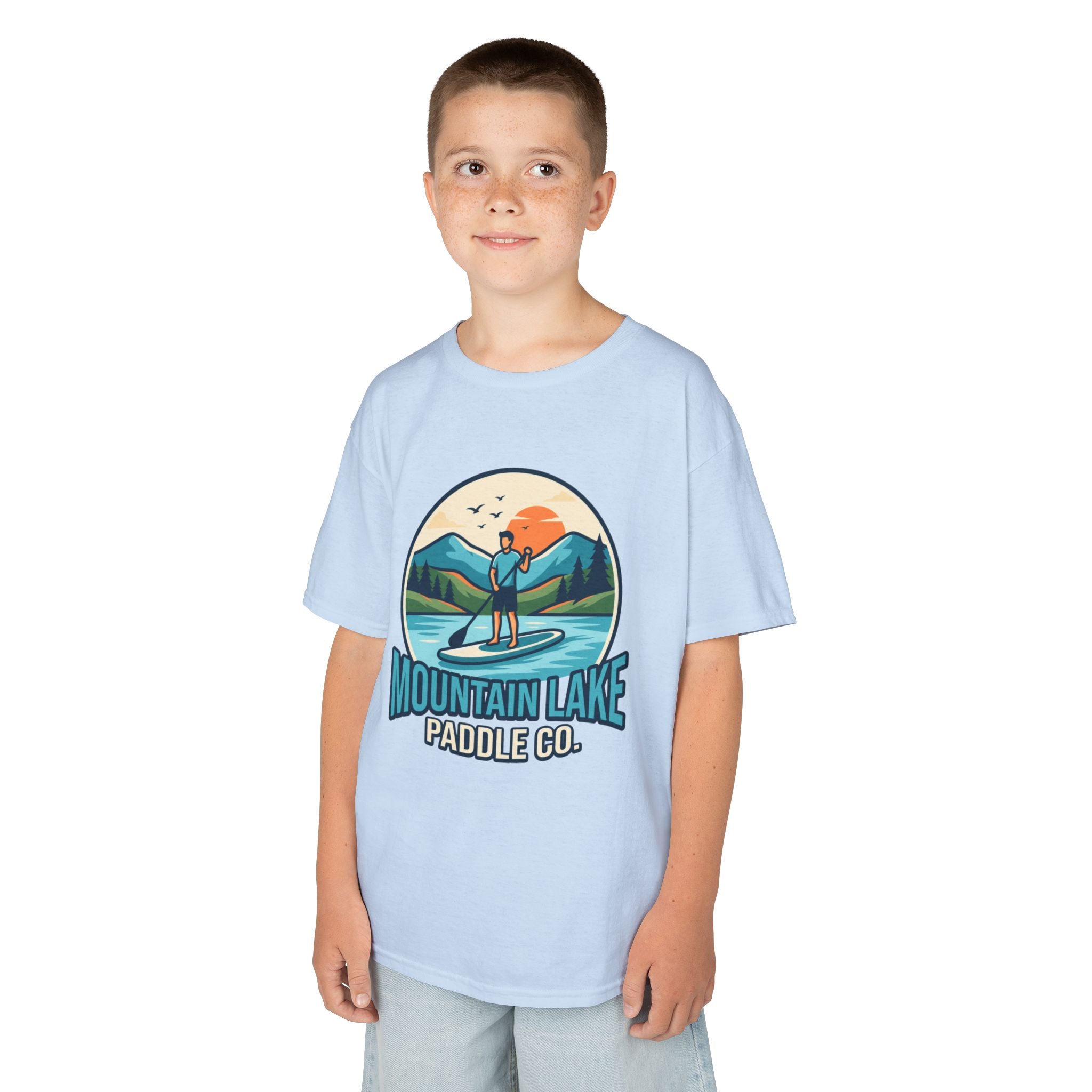 "Mountain Lake Paddle Board" Kids Tee