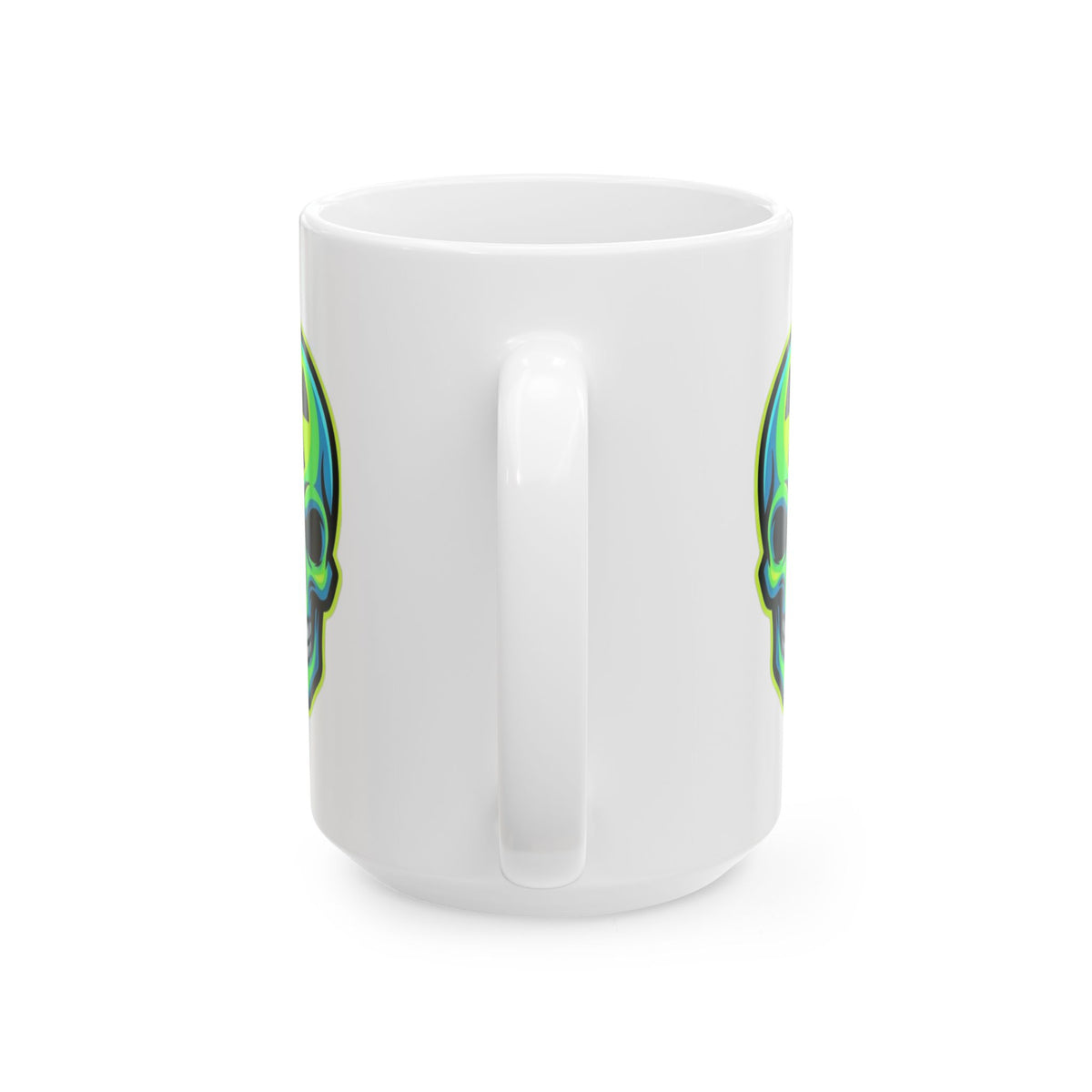 "Radioactive Apparel" White Ceramic Mug — Graphic