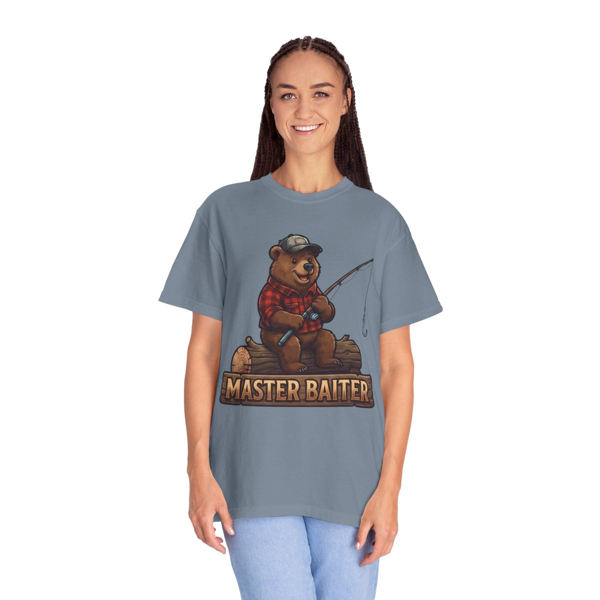 Color: Blue Jean | Bear Master Baiter Unisex Garment-Dyed Tee