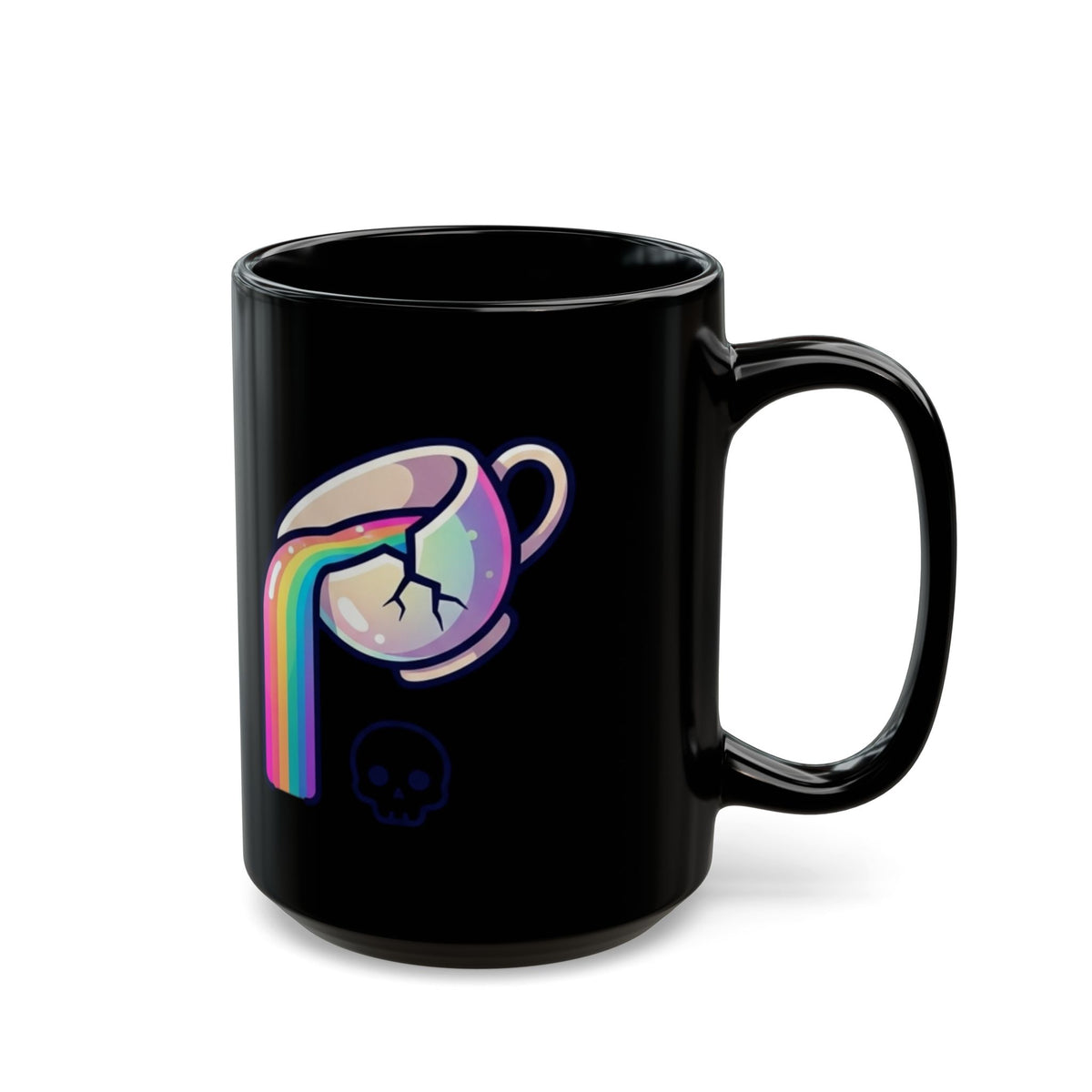 "Surviving on Caffeine Spite and Superior Aesthetics" Black Ceramic Mug — Graphic