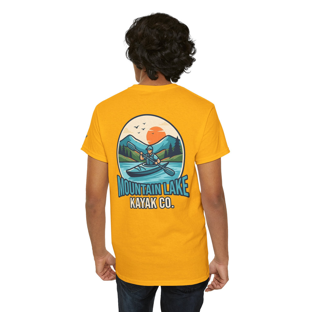 "Mountain Lake Kayak" Premium Graphic Tee
