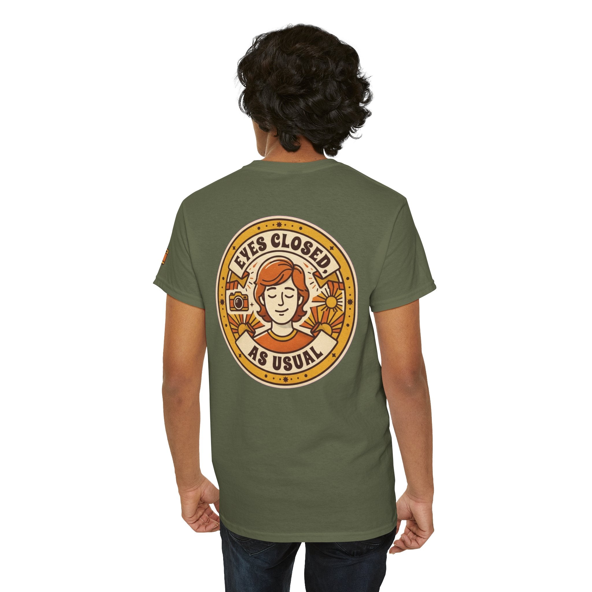 "Eyes Closed As Usual" Premium Graphic Tee