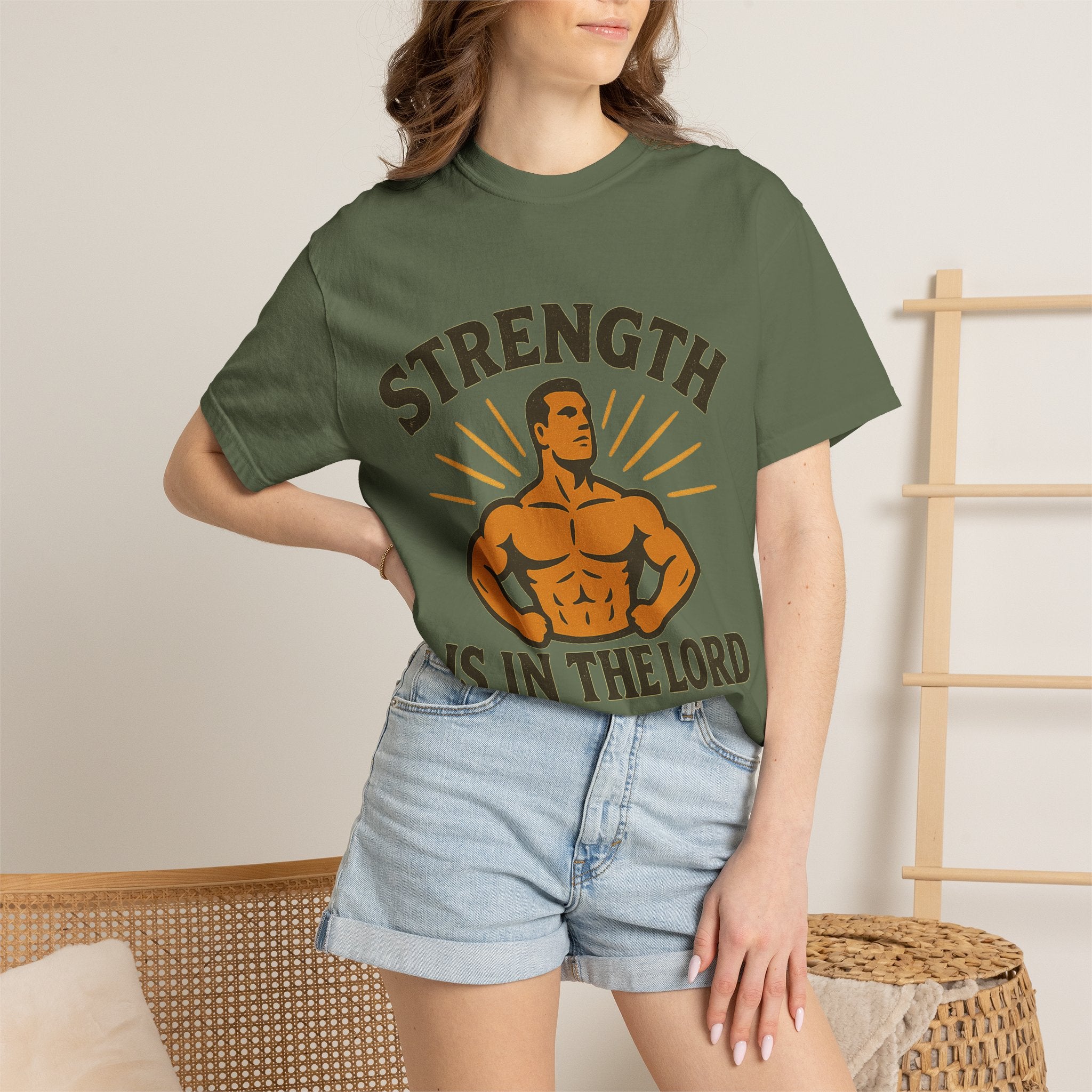 "Strength is in the Lord" Unisex Garment-Dyed T-shirt
