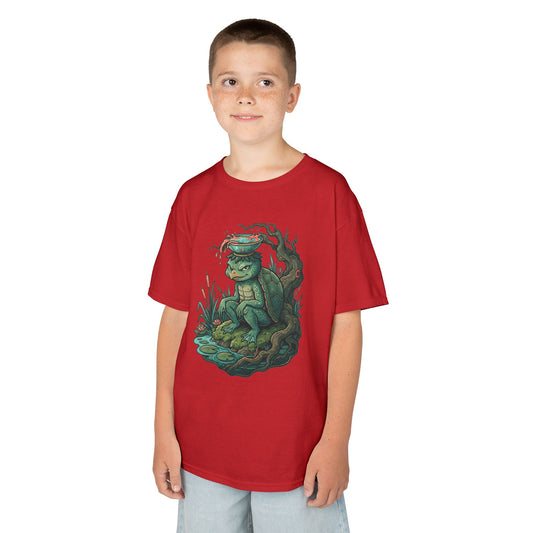 Color: Red | Kappa (Japanese Folklore) Kids Tee