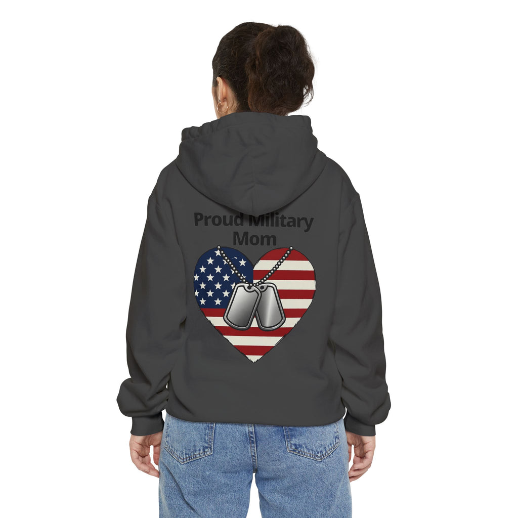 "Proud Military Mom" Garment-Dyed Hoodie