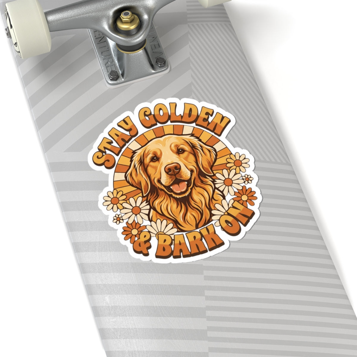 "Stay Golden & Bark On" Sticker — Main