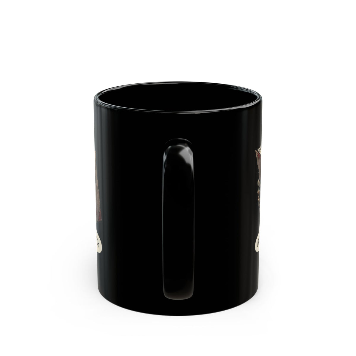 "Bon Appetit Bitch" Black Ceramic Mug — Graphic
