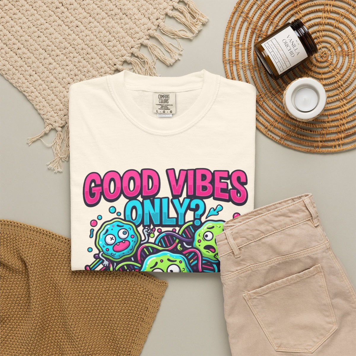 Good Vibes Only Unisex Garment-Dyed Tee