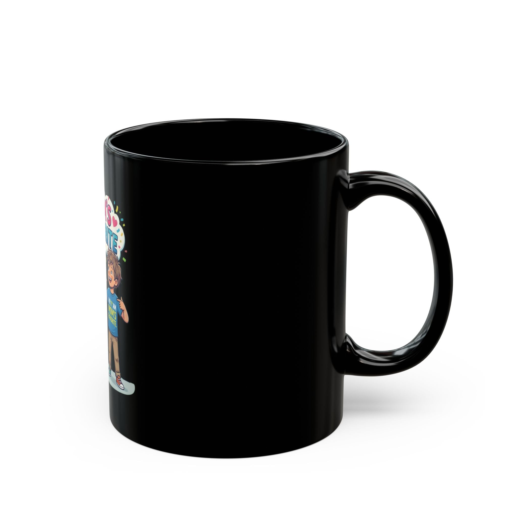 "Mom's Favorite" Black Ceramic Mug