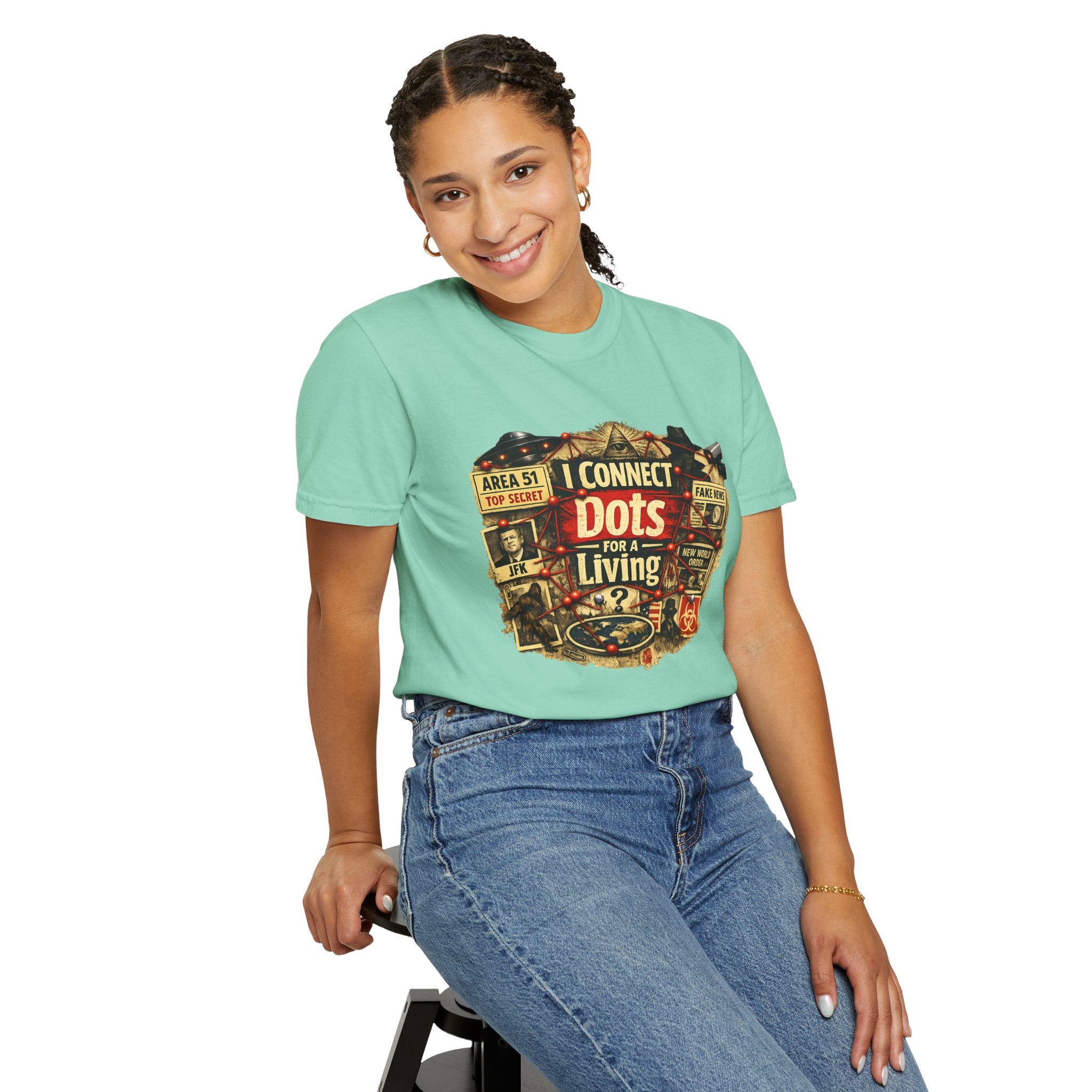 "I Connect Dots For Living" Unisex Garment-Dyed Tee