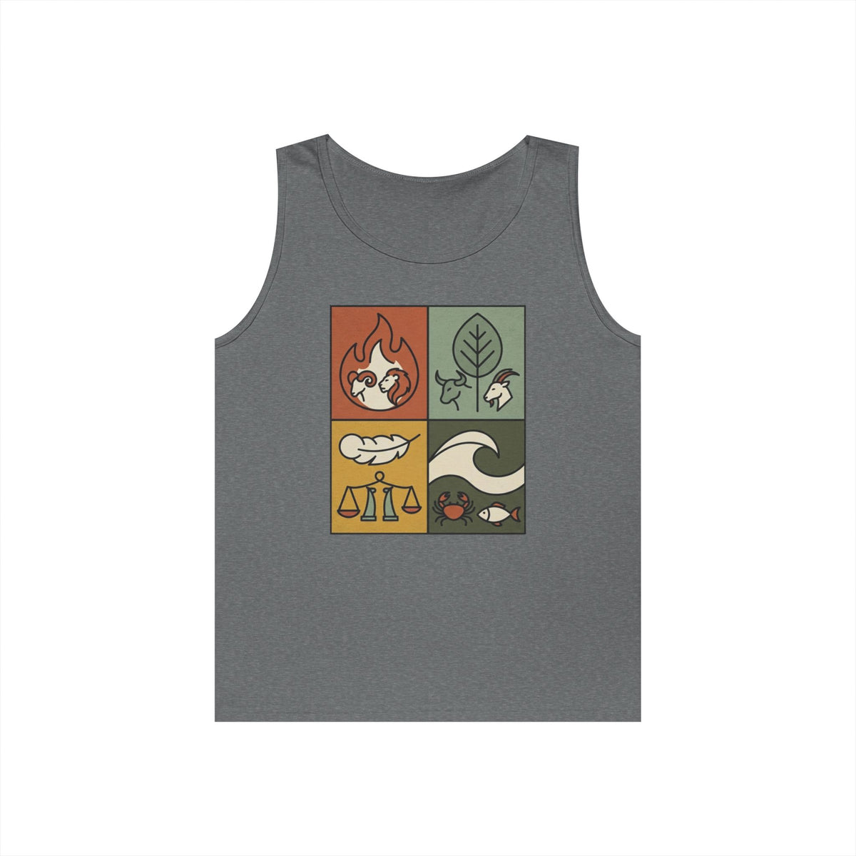 "Four Elements- Fire, Earth, Air, Water" Tank Top