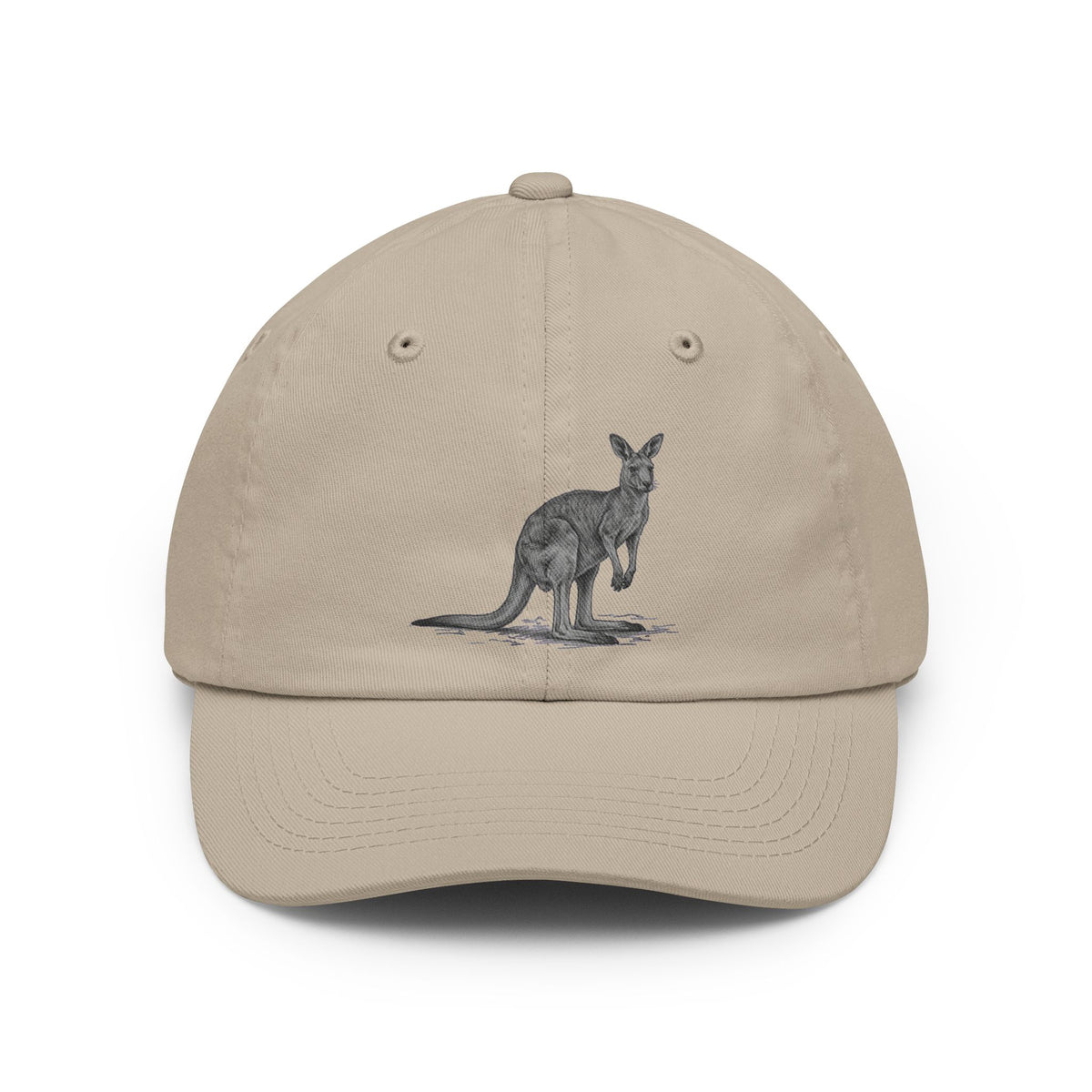 Color: Stone | Pencil Sketch Art Kangaroo Dad Hat