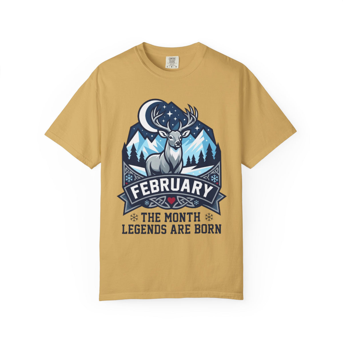 Color: Mustard | February Legend Unisex Garment-Dyed Tee