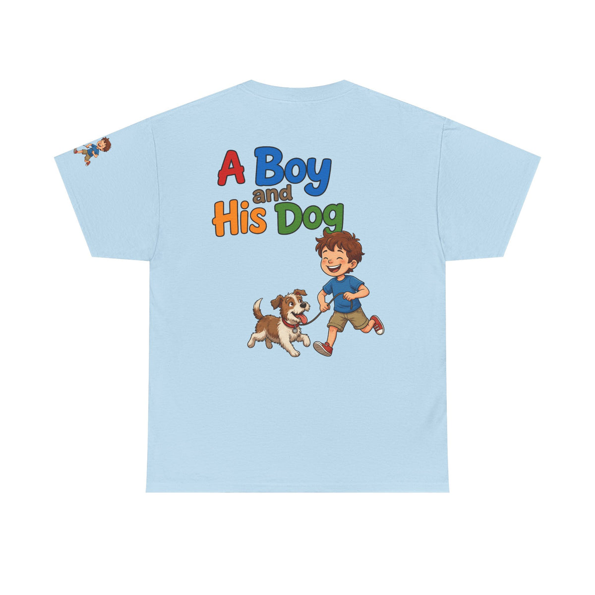 Color: Light Blue | A Boy And His Dog Premium Graphic Tee