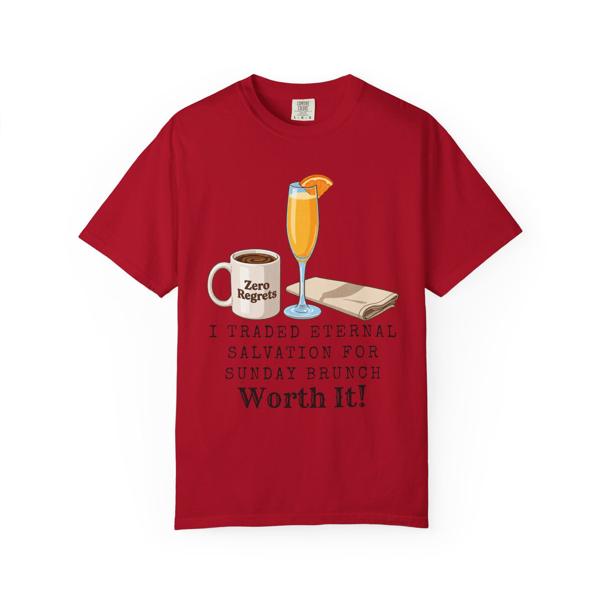 Color: Red | Brunch So Hard | Garment-Dyed Tee — AttitudeShirts