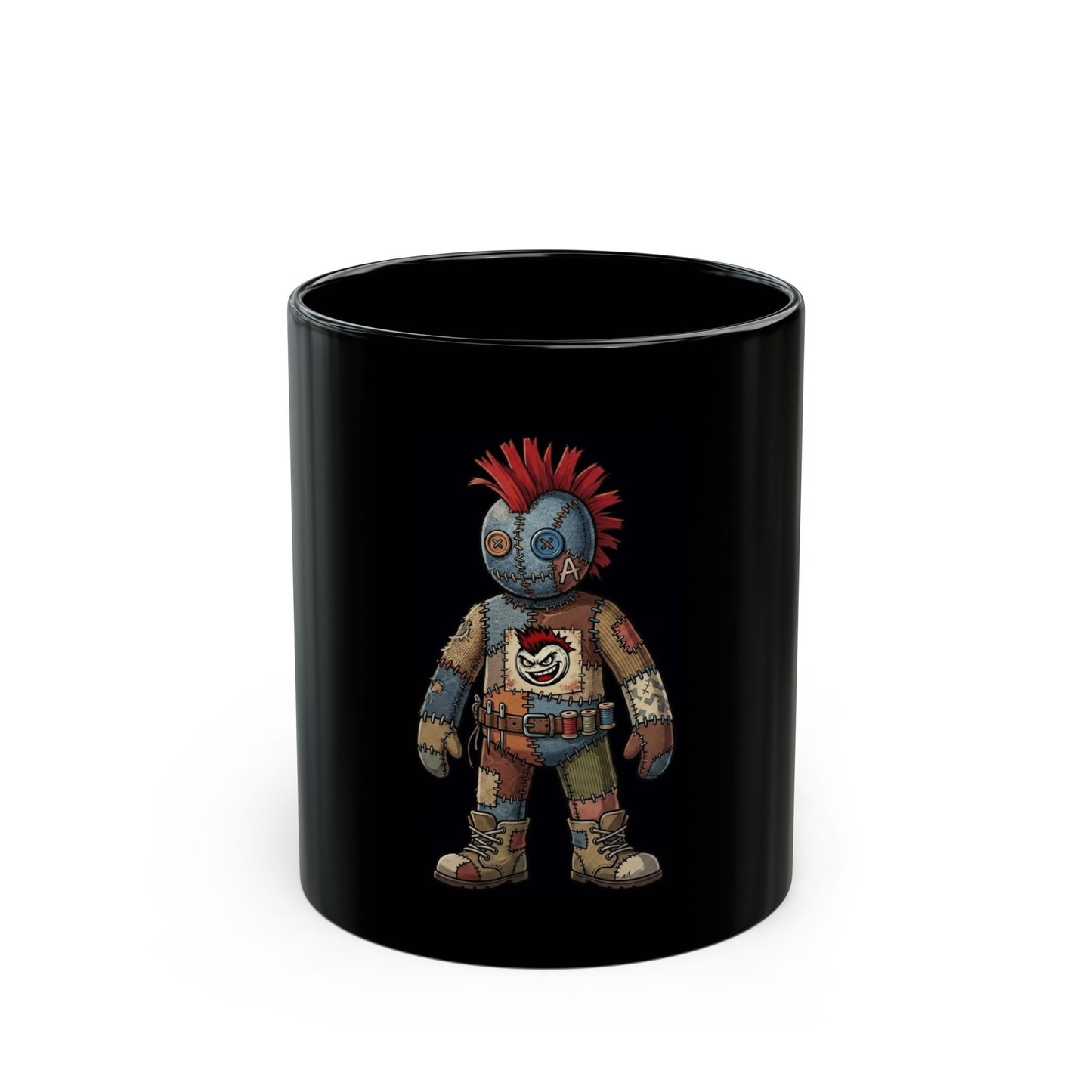 "Stitch" Black Ceramic Mug