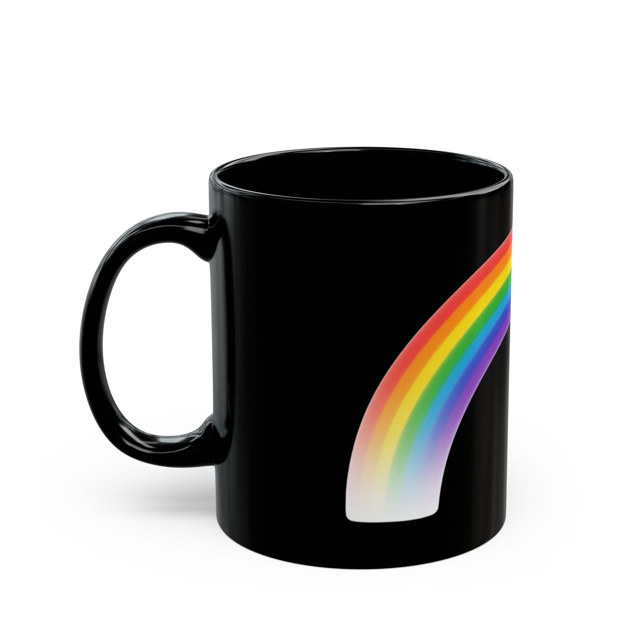 "Gay Away the Pray" Black Ceramic Mug — Graphic