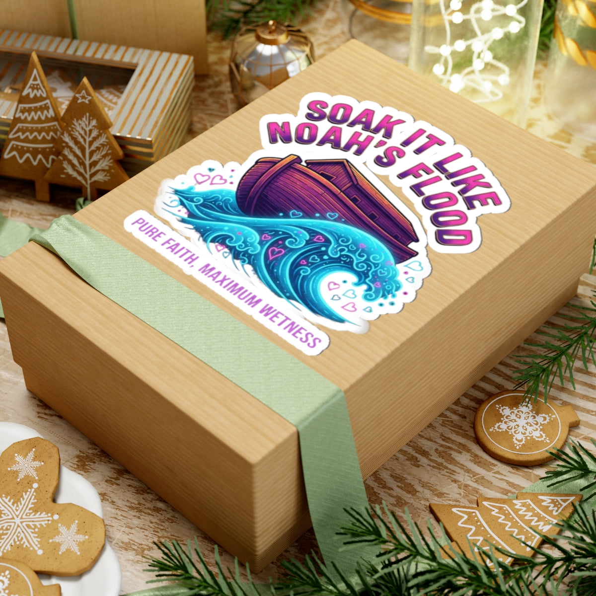 "Good Book Series Soak it Like Noah's Flood" Sticker — Main