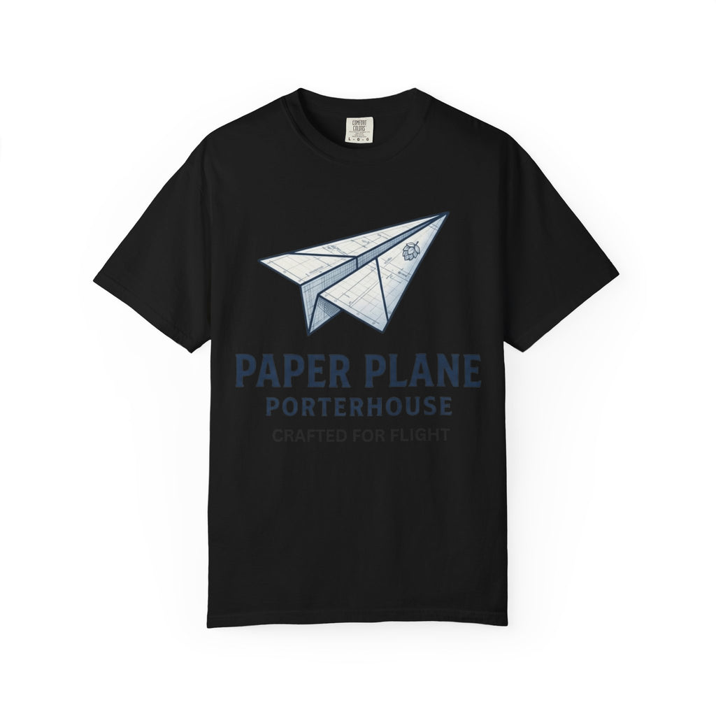 "Paper Plane Porterhouse" Unisex Garment-Dyed Tee