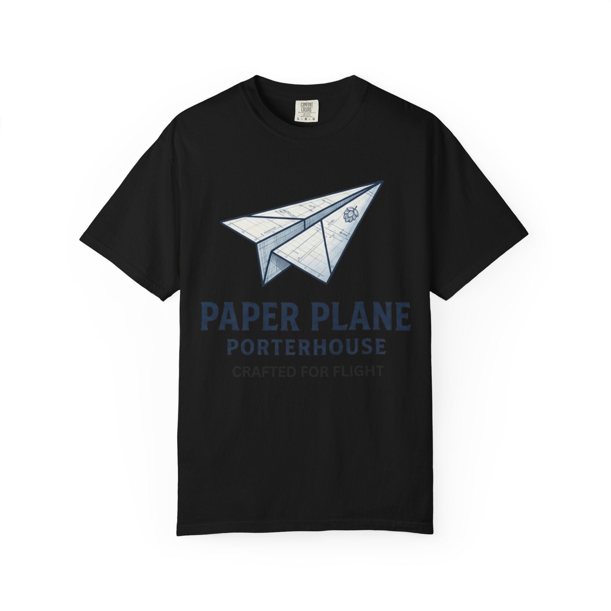 "Paper Plane Porterhouse" Unisex Garment-Dyed Tee