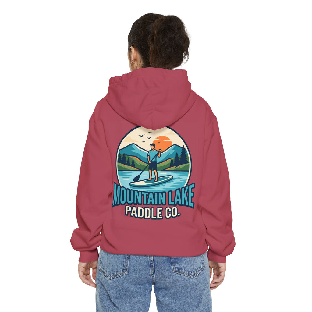 "Mountain Lake Paddle Board" Garment-Dyed Hoodie