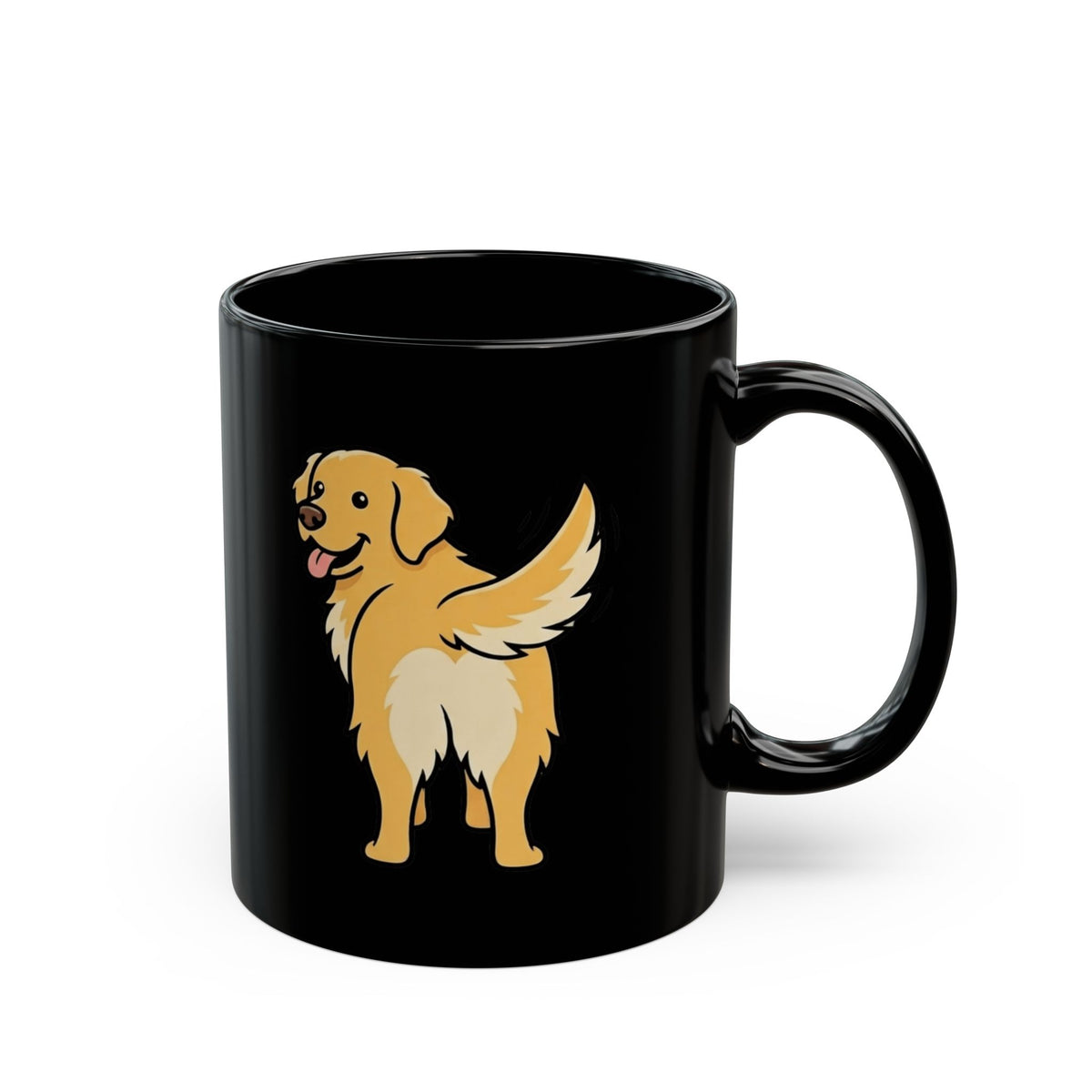 "Nice Tail" Black Ceramic Mug — Graphic