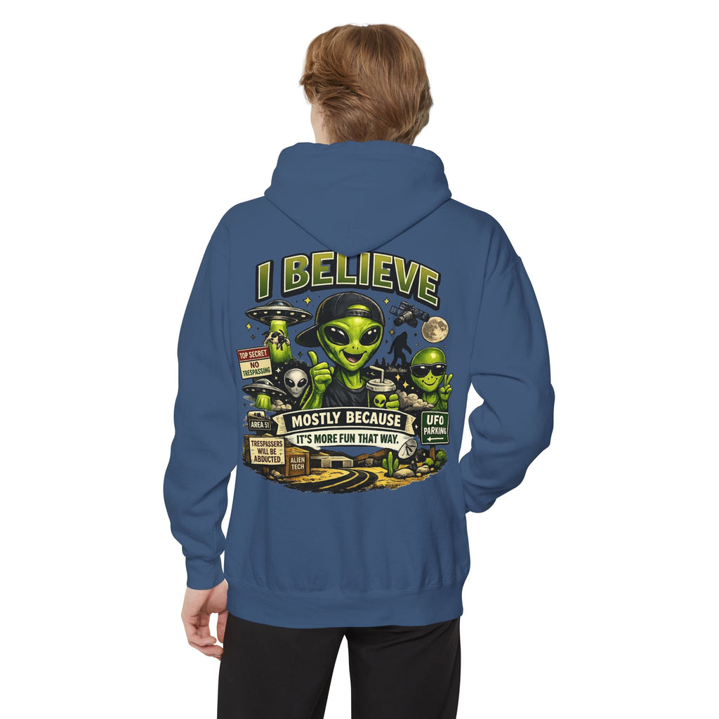 "I Believe" Garment-Dyed Hoodie
