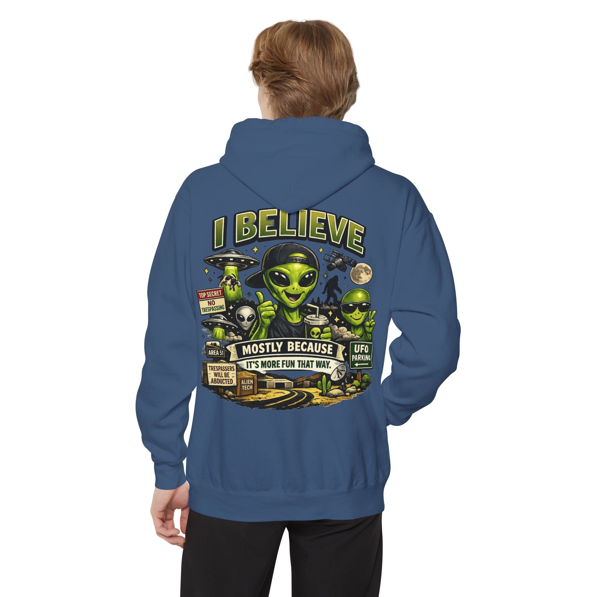 "I Believe" Garment-Dyed Hoodie