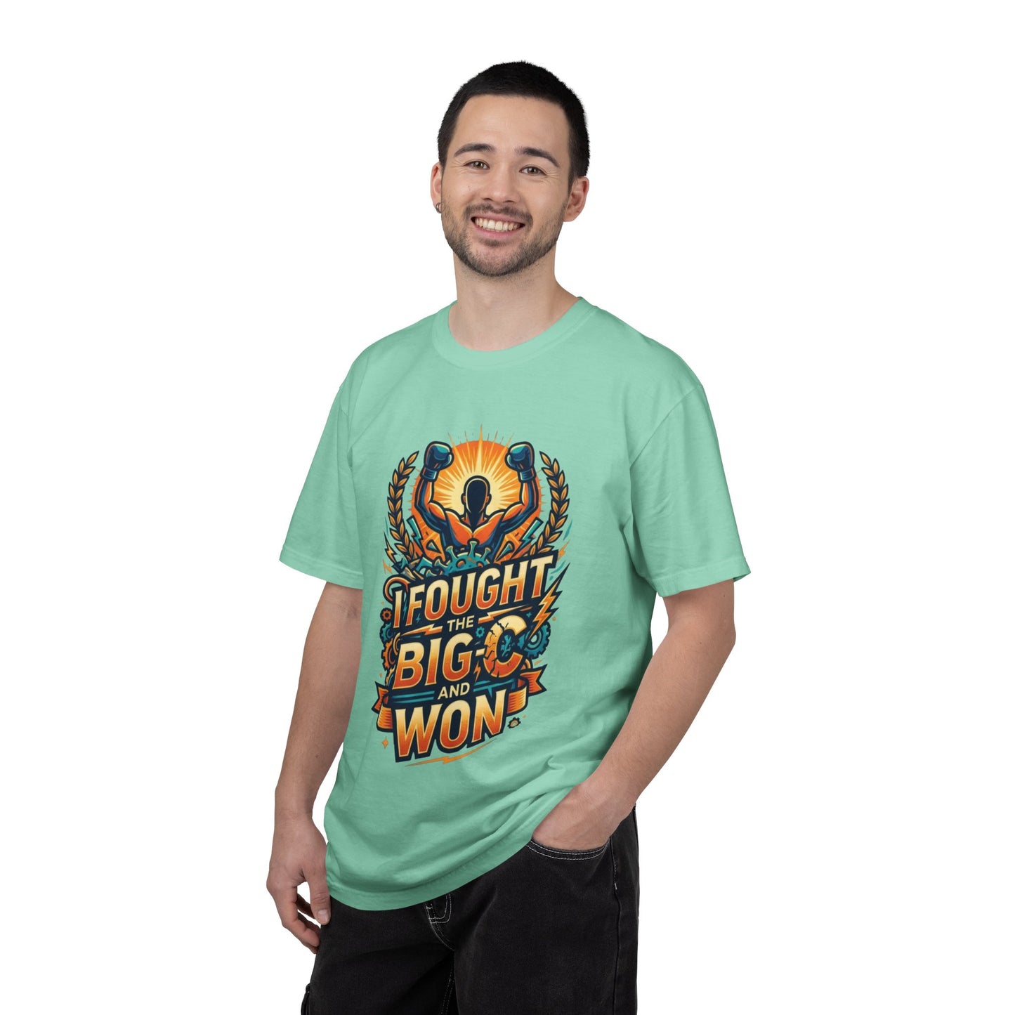"I Fought The Big C and Won" Unisex Garment-Dyed Tee