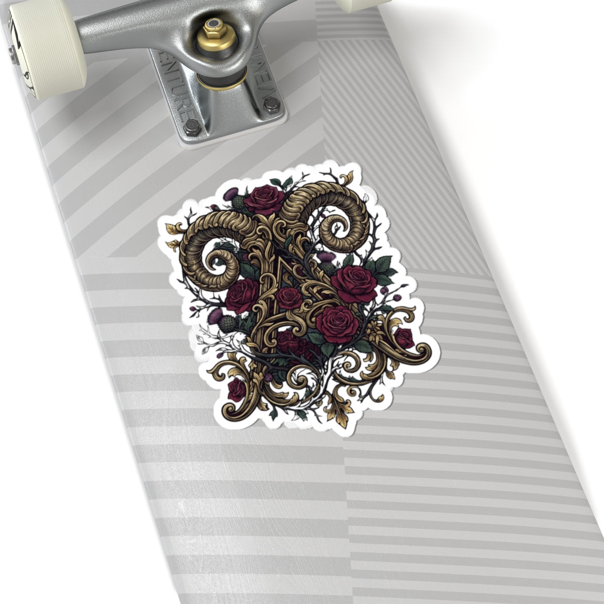 "Floral Monogram Aries" Sticker — Main