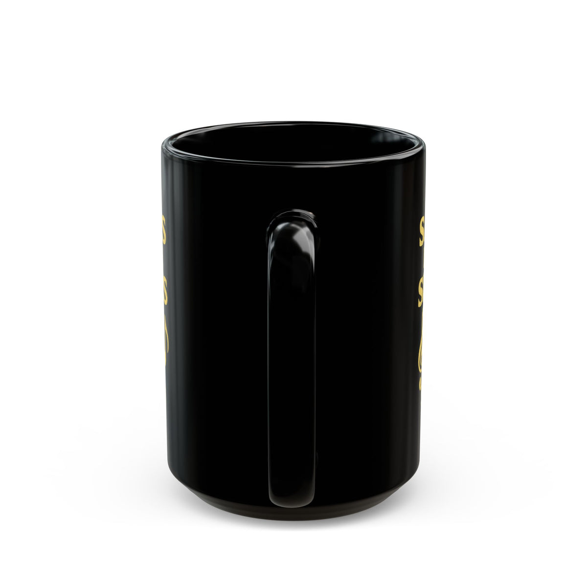 "Cum Cum Ye Saints" Black Ceramic Mug