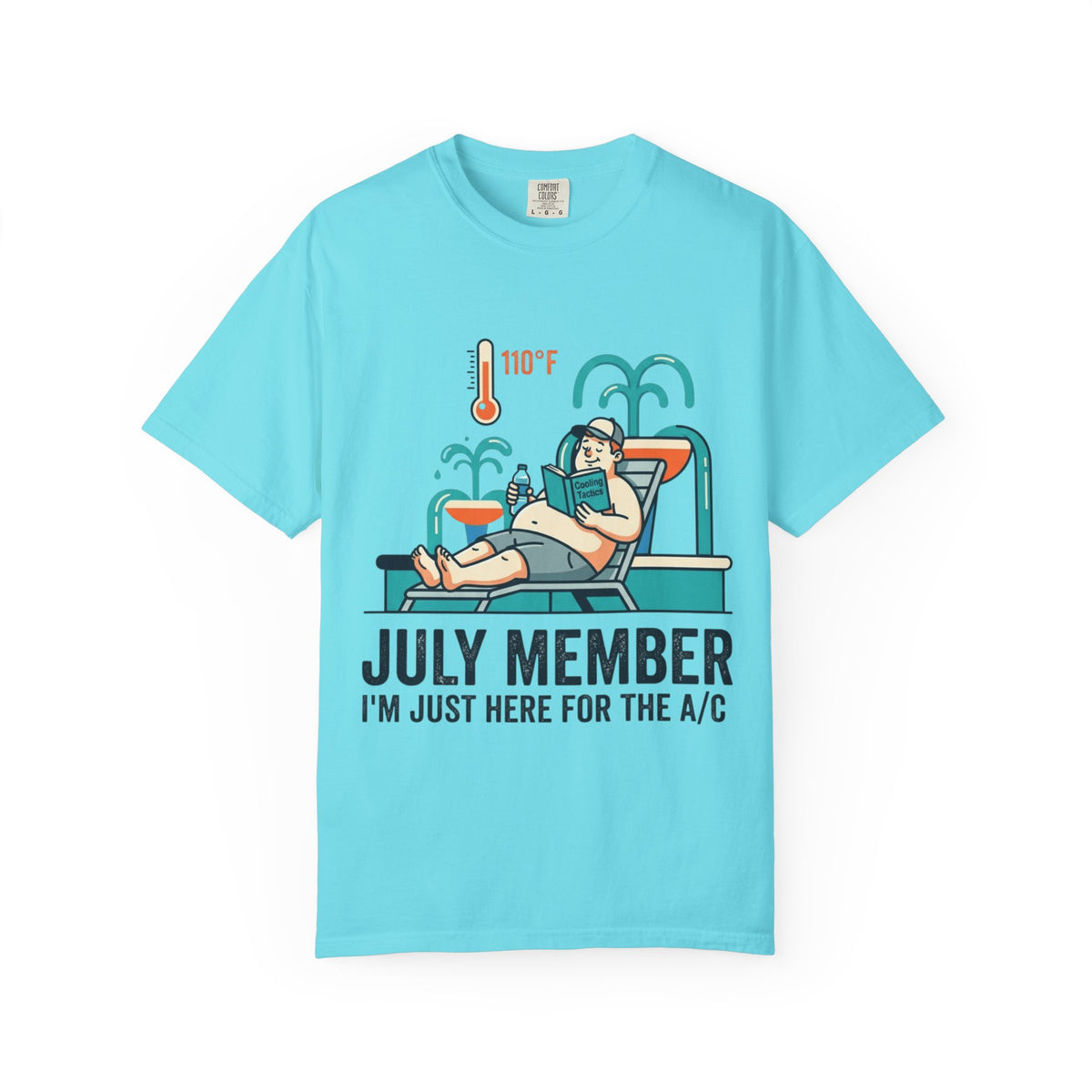 Color: Lagoon Blue | July Member Unisex Garment-Dyed Tee
