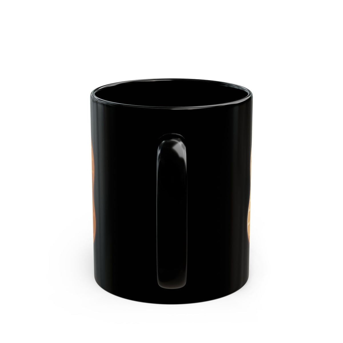 "Warning Contains Nuts" Black Ceramic Mug — Graphic