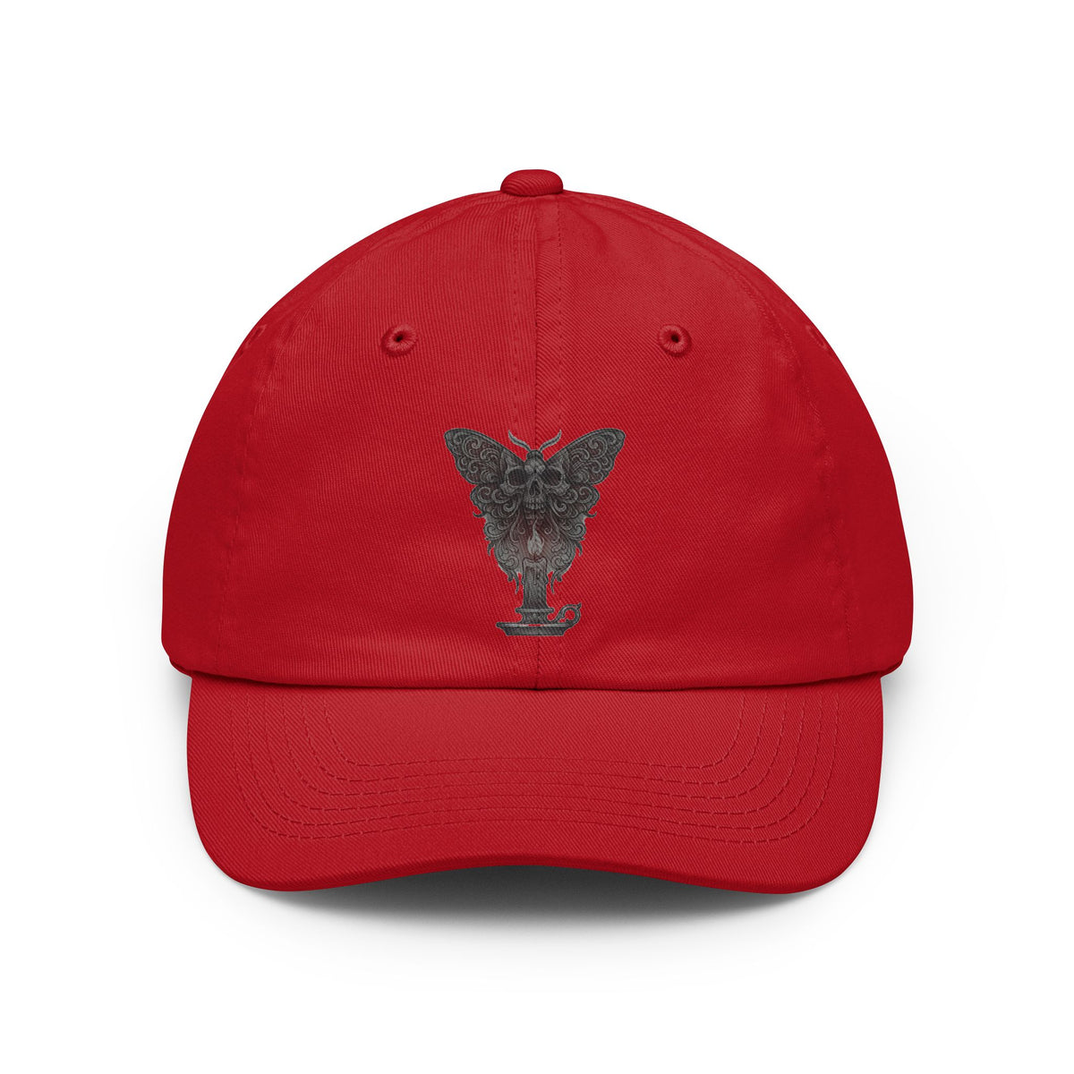 Color: Red | Skeleton Moth Dad Hat