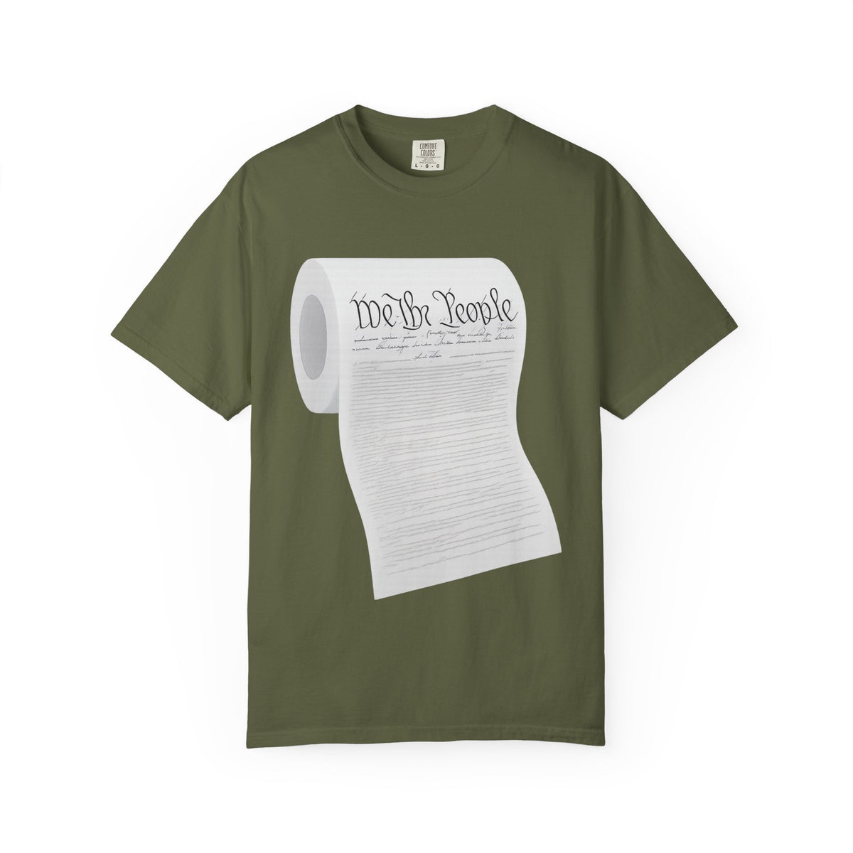 Color: Hemp | Toilet Paper Constitution  Unisex Garment-Dyed T-shirt
