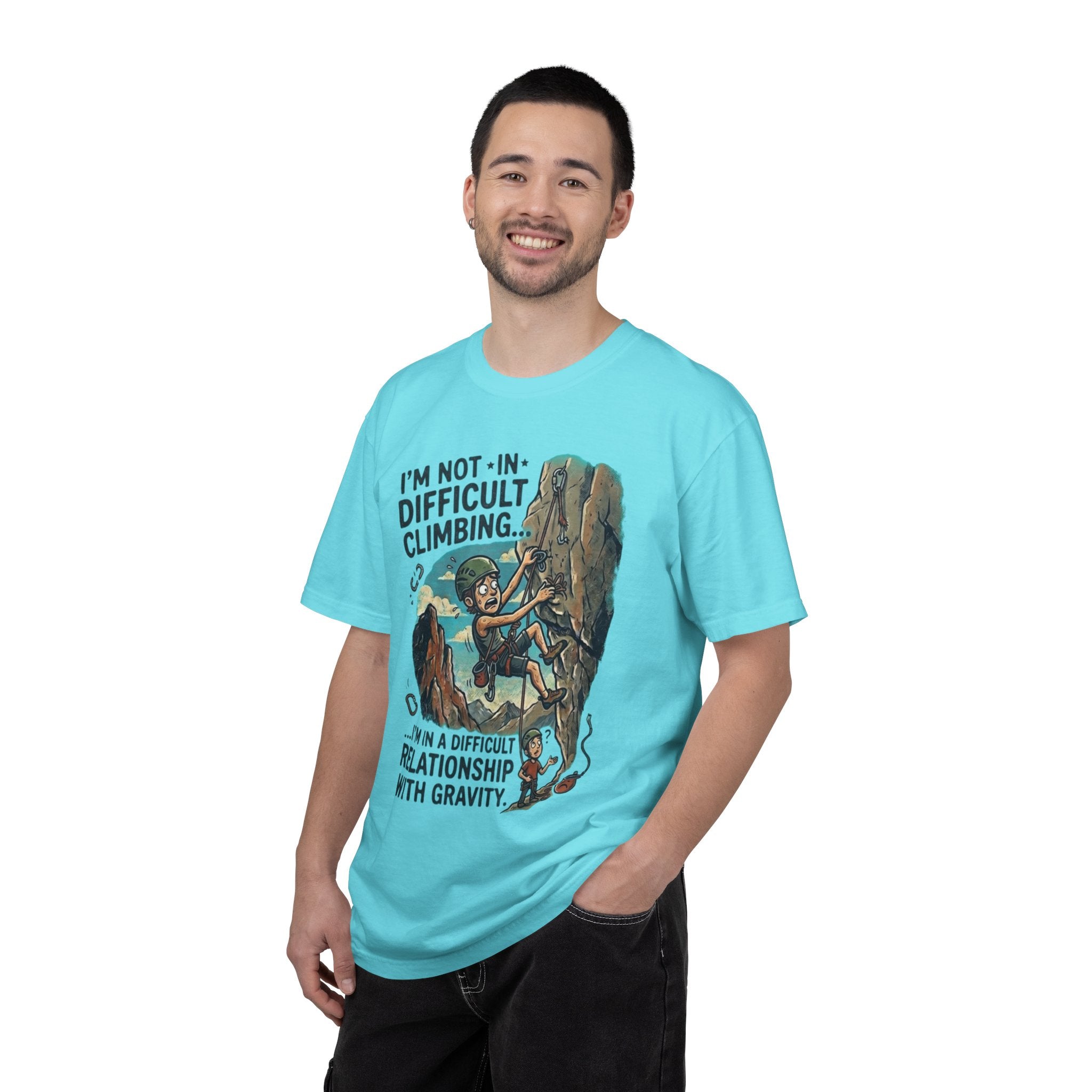 "Difficult Climbing" Unisex Garment-Dyed Tee