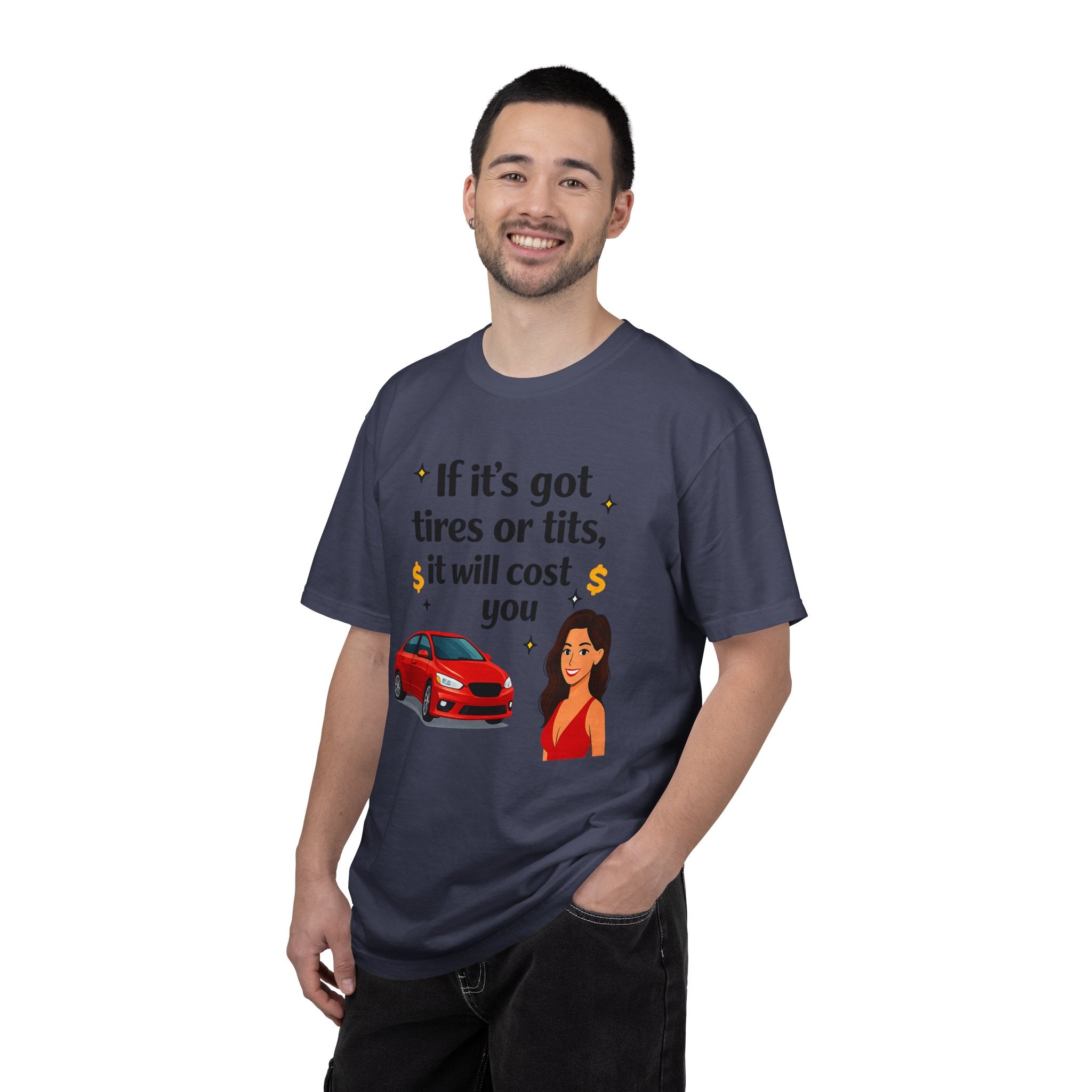 "Tires or Tits" Unisex Garment-Dyed T-shirt