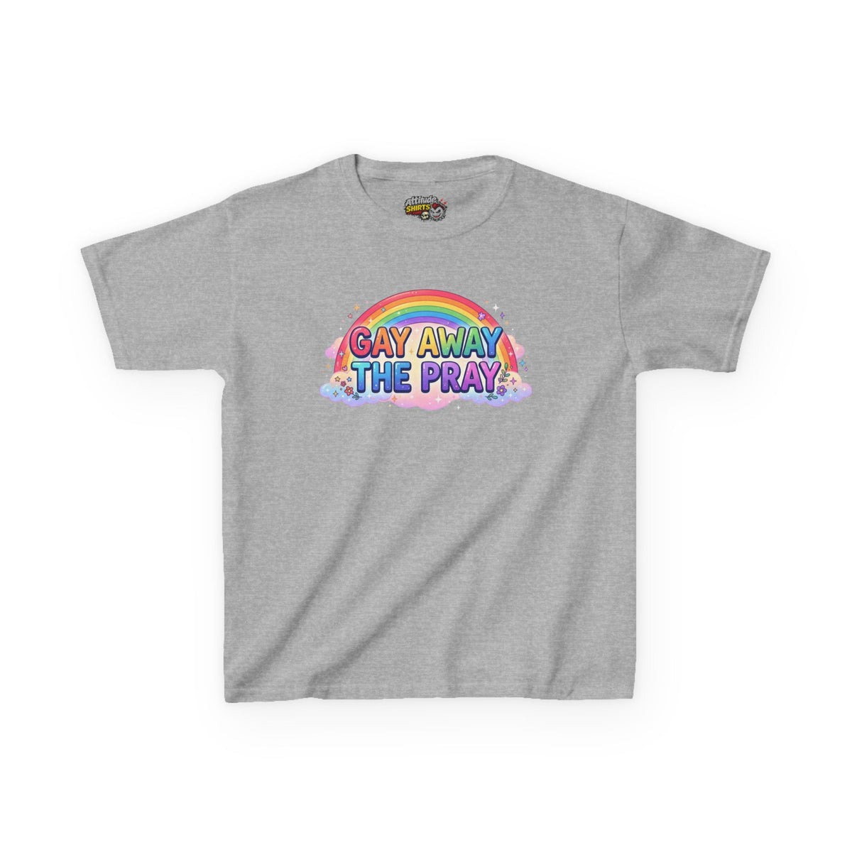 Color: Sport Grey | Gay Away The Pray Kids Tee