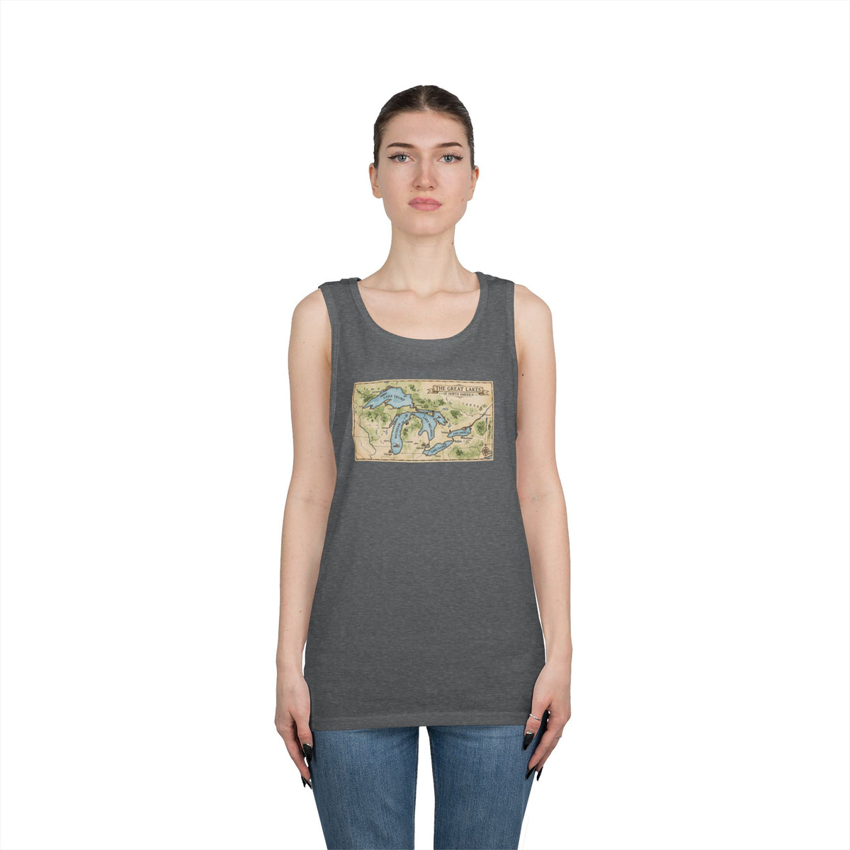 Color: Graphite Heather | 51st State Great Lakes Tank Top