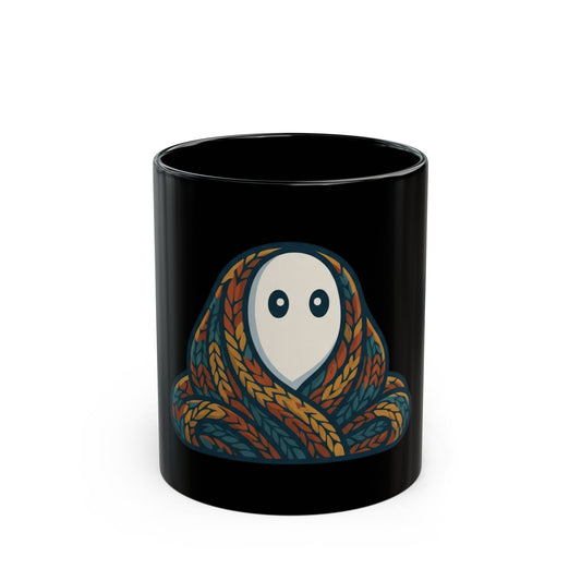 "Trying Not To Perceive Anything" Black Ceramic Mug — Graphic