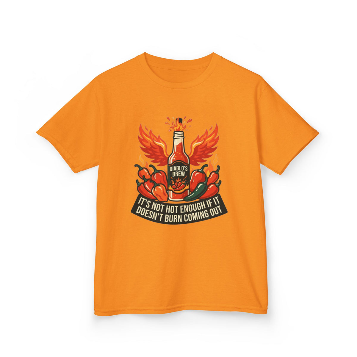 Color: Tennessee Orange | Burns Coming Out Kids Tee