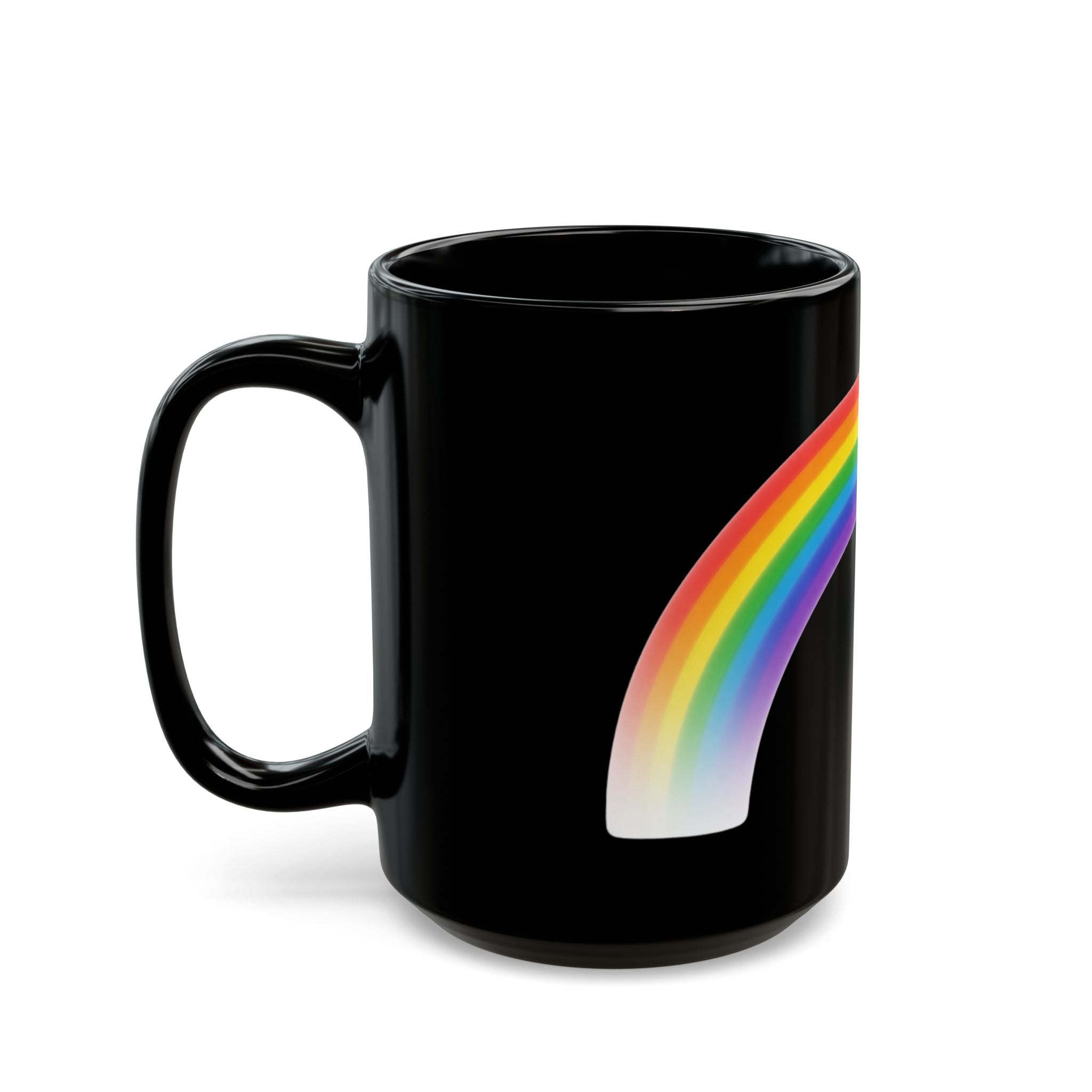 "Gay Away the Pray" Black Ceramic Mug — Graphic
