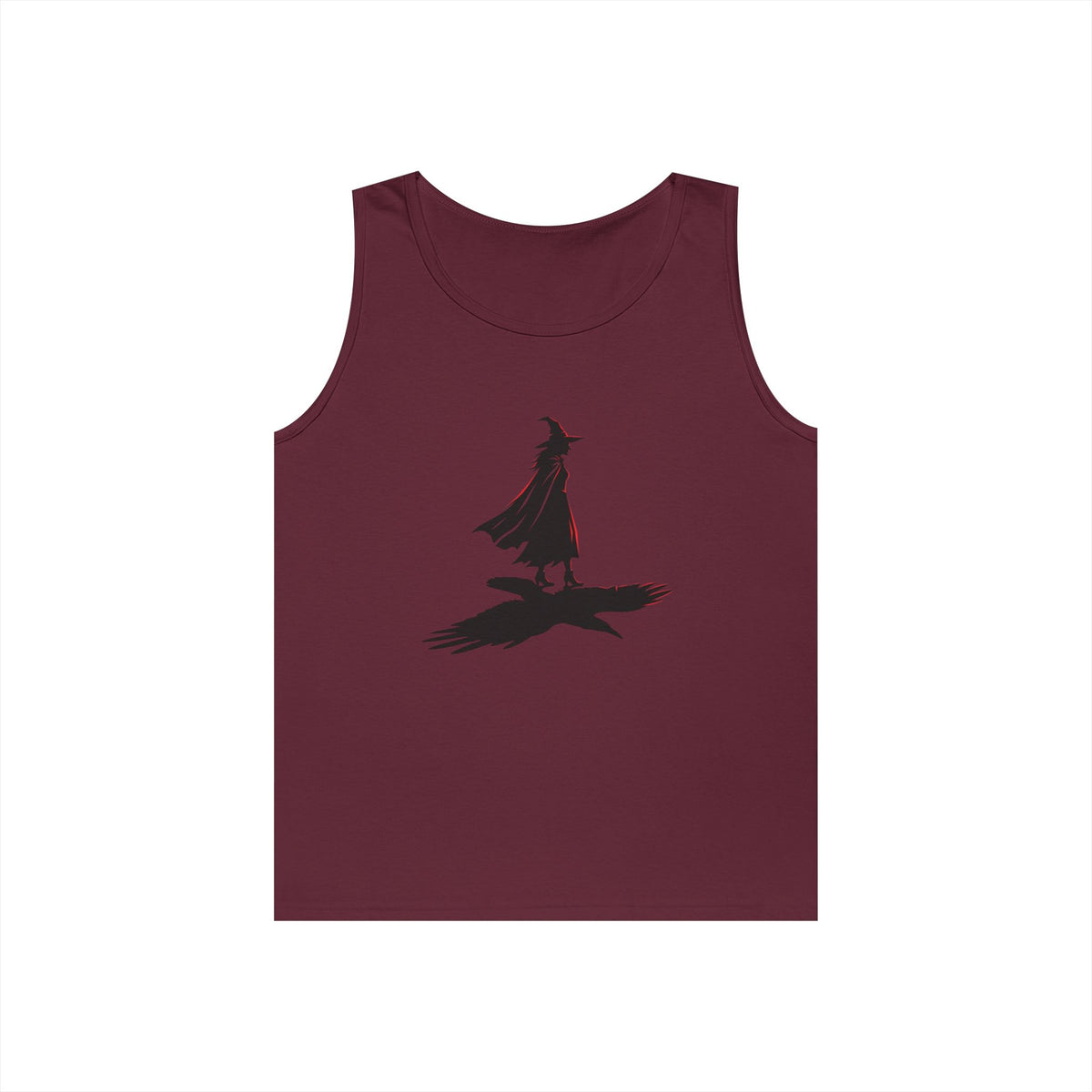 Color: Maroon | Witch With Raven Shadow Tank Top